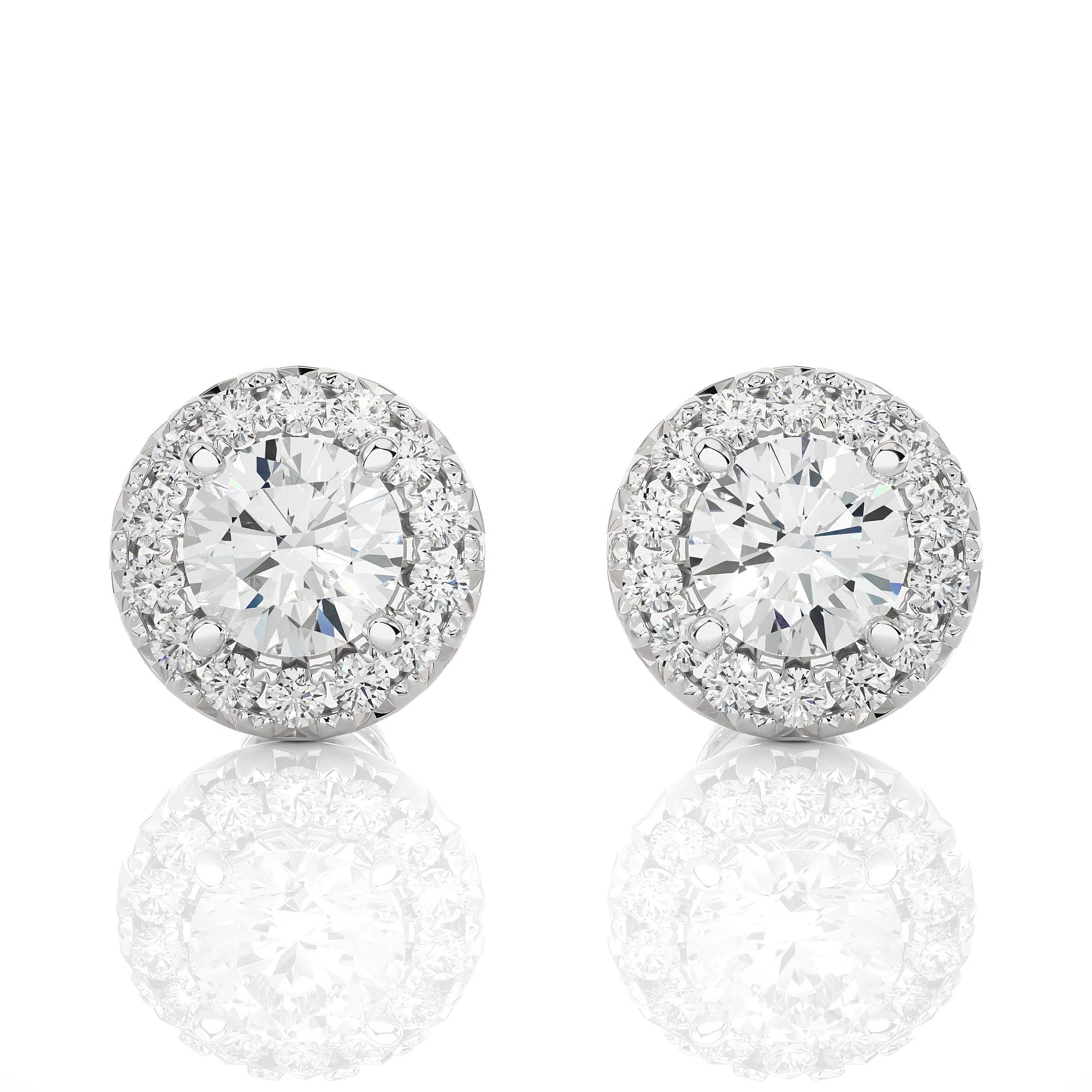 0.25–4.00 TCW Round Cut EF VS/SI Lab-Grown Diamond Halo Stud Earrings Elegant Gifts for Women, Perfect for Birthdays & Anniversaries